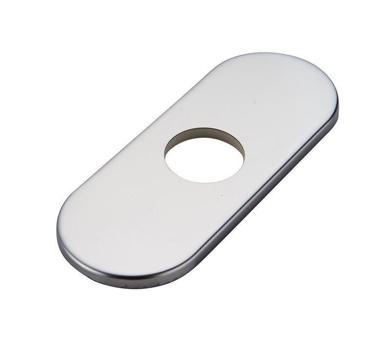 Green Spring Greenspring 6 Inch Chrome Sink Hole Cover, 4" Hole Cover Deck Plate, Round Bathroom Faucet Deck Plate, Faucet Escutcheon for Bathroom or Kitchen Vanity Sink Faucets Stainless Steel - Image 1